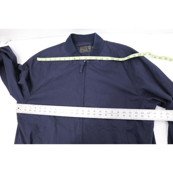 NWT J. Crew Bomber Jacket Mens Size XL Everyday Band Neck Full Zip Navy Blue - Picture 10 of 11